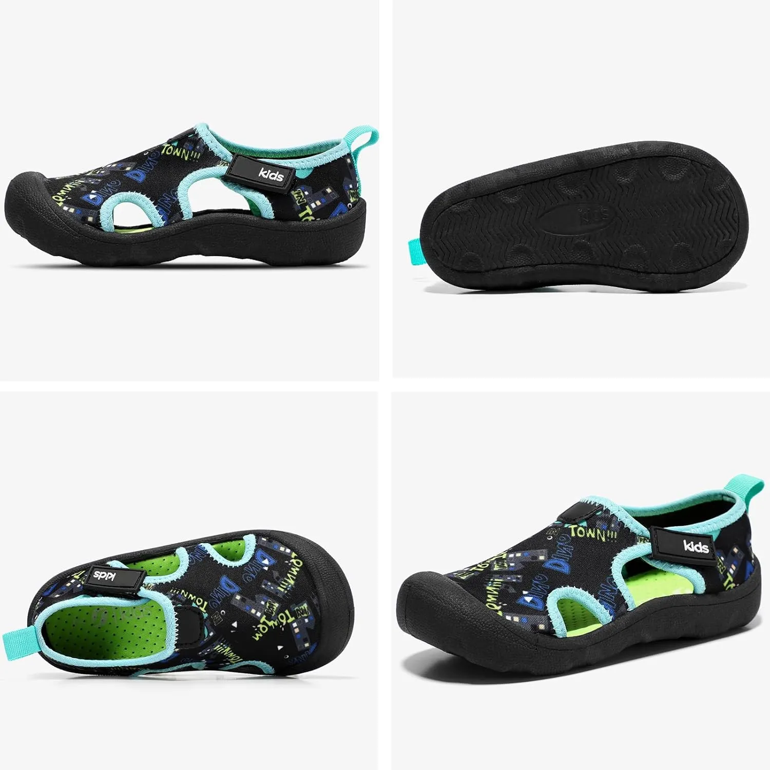 Boys Girls Water Shoes Quick-Dry Wide Toe Box Shoes Toddler Cute Beach Swim Pool Shoes(Toddler/Little Kid)
