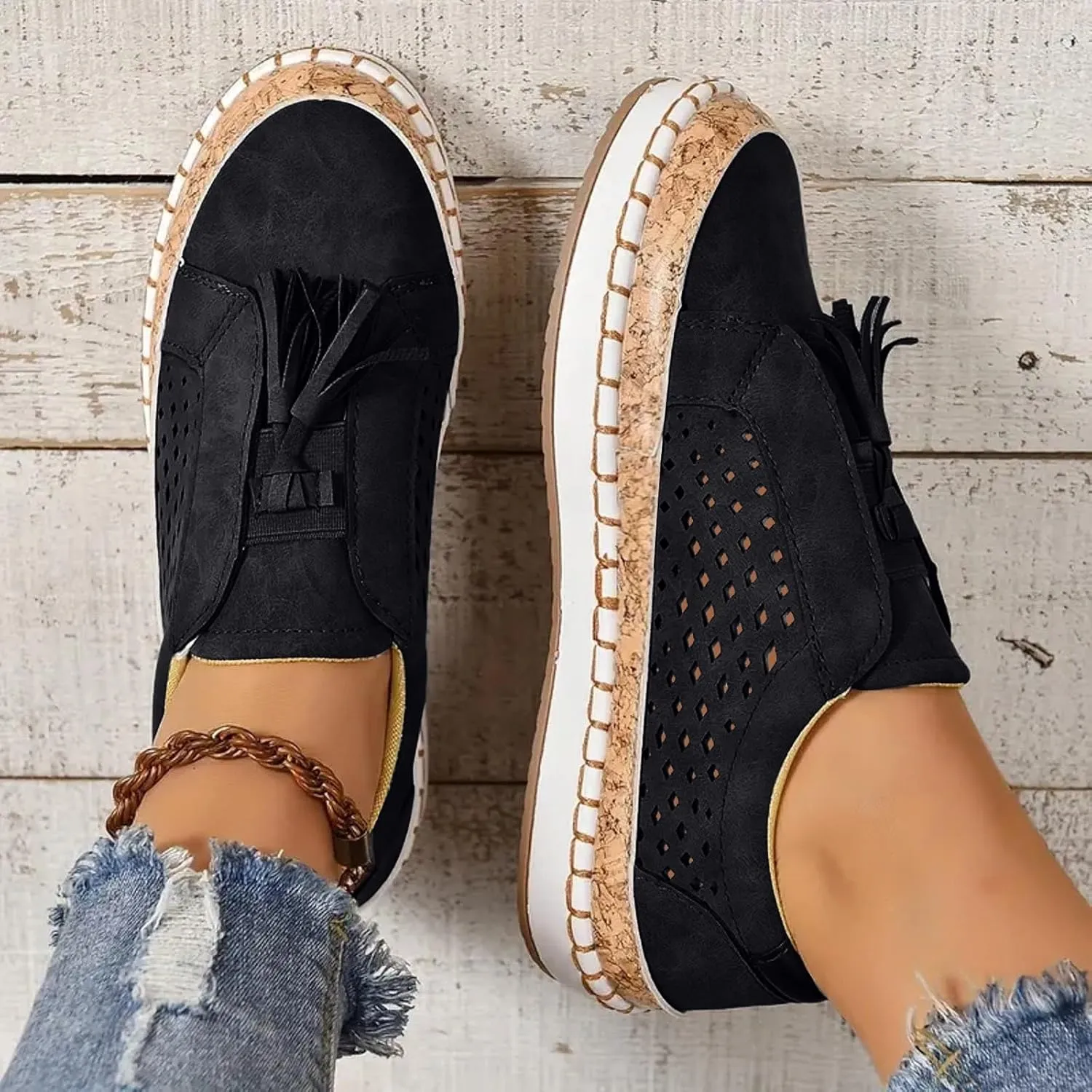 Cathalem Loafers for Women 2024 Libiyi Sneakers Dotmalls Shoes Ultra-Comfy Breathable Sneakers Comfy Orthotic Sneakers