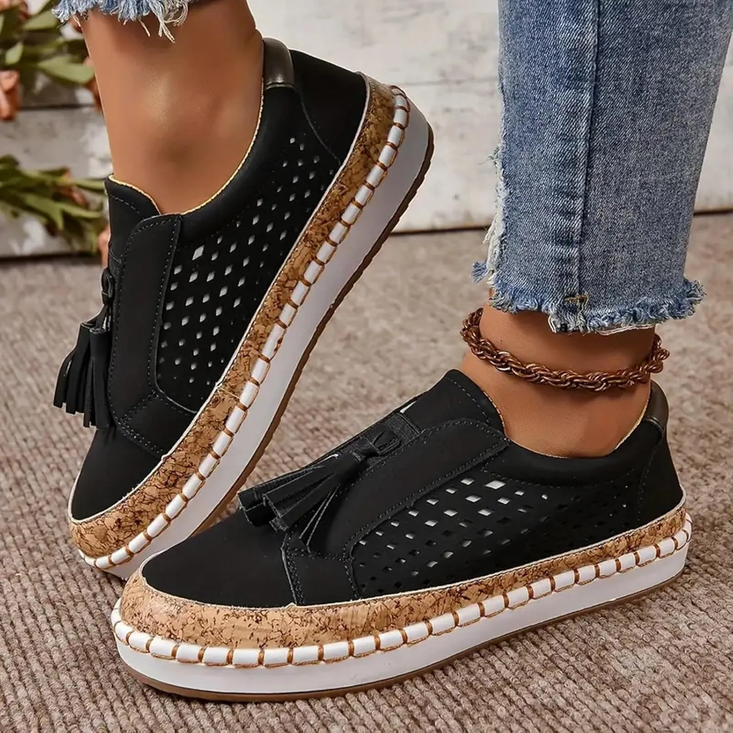 Cathalem Loafers for Women 2024 Libiyi Sneakers Dotmalls Shoes Ultra-Comfy Breathable Sneakers Comfy Orthotic Sneakers