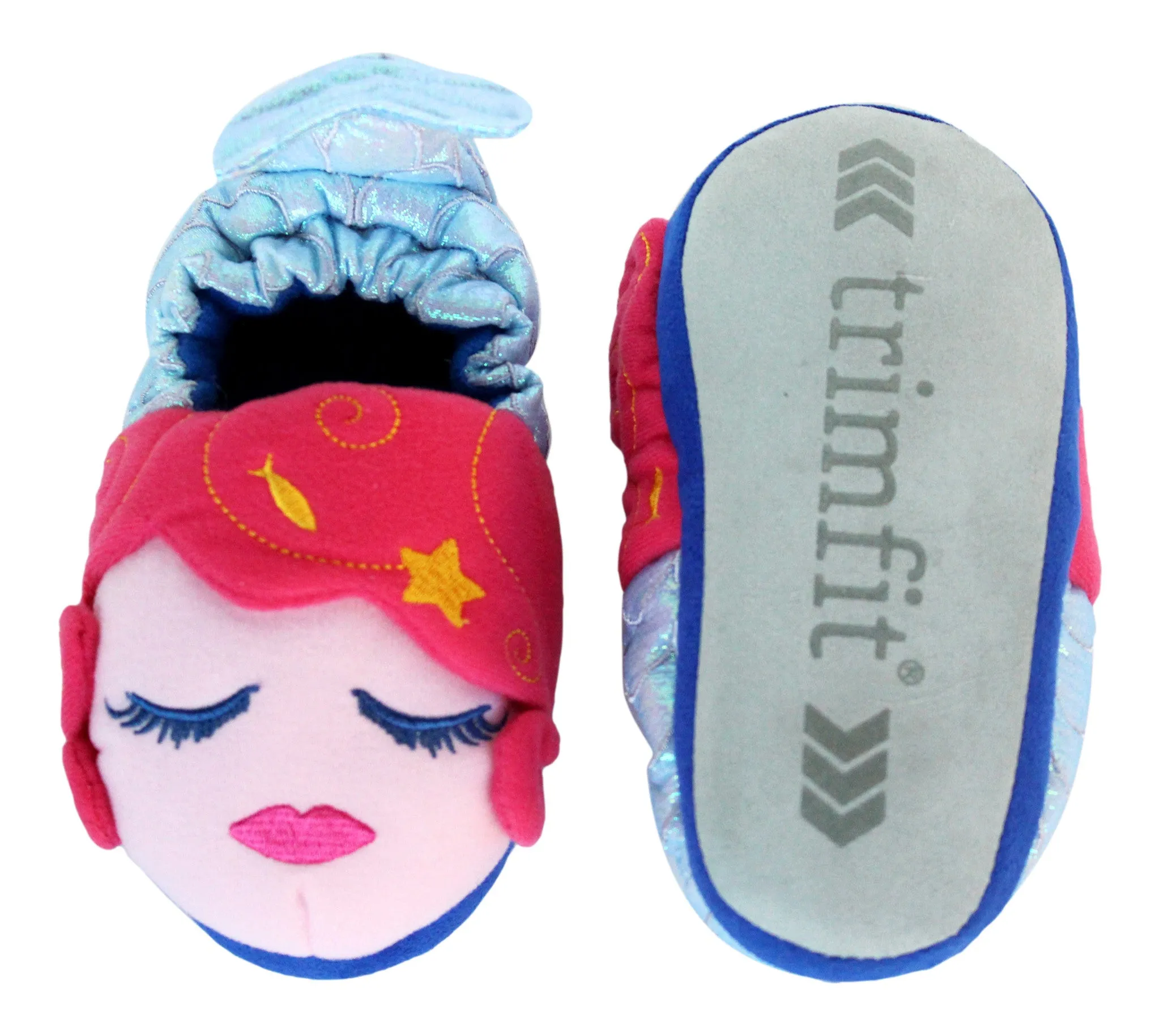 Little Girls Mermaid Plush Slipper