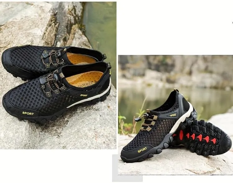 Men's Summer Sandals for Outdoor Sports Hiking Shoes Breathable Hollow Shoes for Water Activities