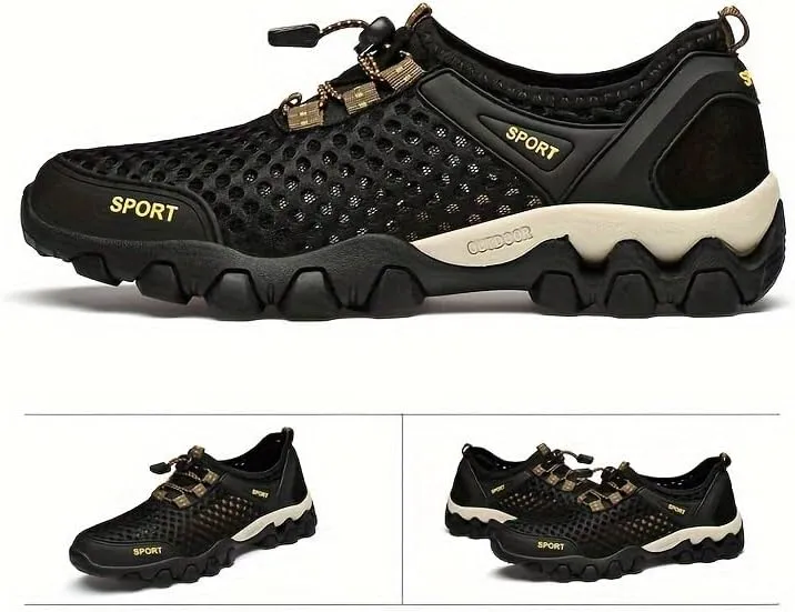 Men's Summer Sandals for Outdoor Sports Hiking Shoes Breathable Hollow Shoes for Water Activities