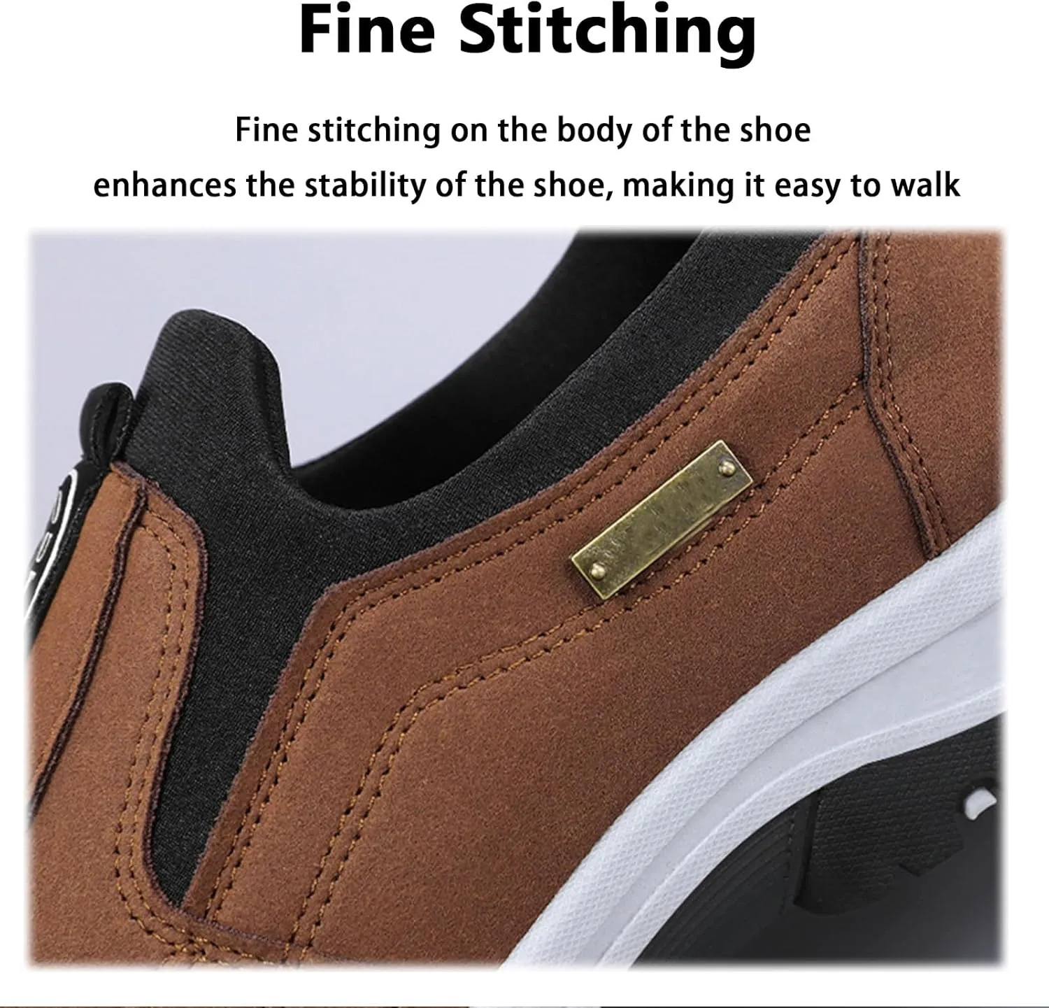Teresad Shoes Men, Men's Comfortable Waterproof Orthopedic Walking Shoes Hiking Footwear, Lightweight Breathable